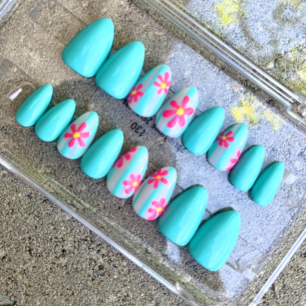 Springtime Serenade | Size: Small/Medium | Shape: Short Almond | SKU 2270